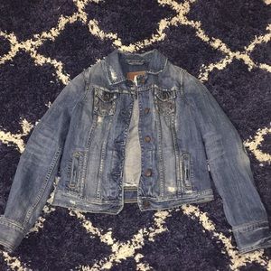 Abercrombie and Fitch distressed jean jacket